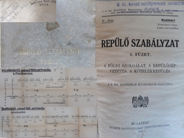 REPÜLŐ SZABÁLYZAT 1. FÜZET 1941 – Padláslelet